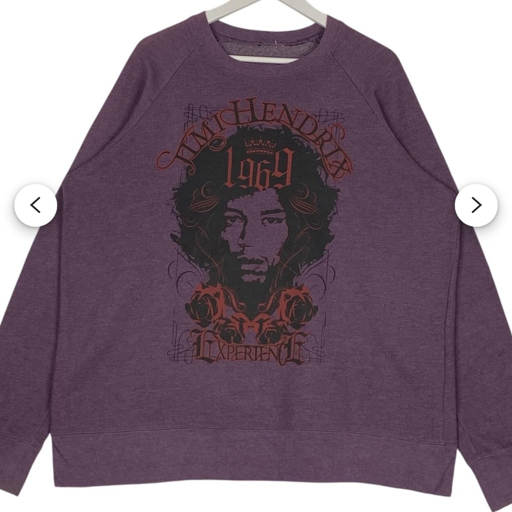 Jimmy Hendrix Purple Crewneck Sweatshirt for Women Or Kids - Vintage Band